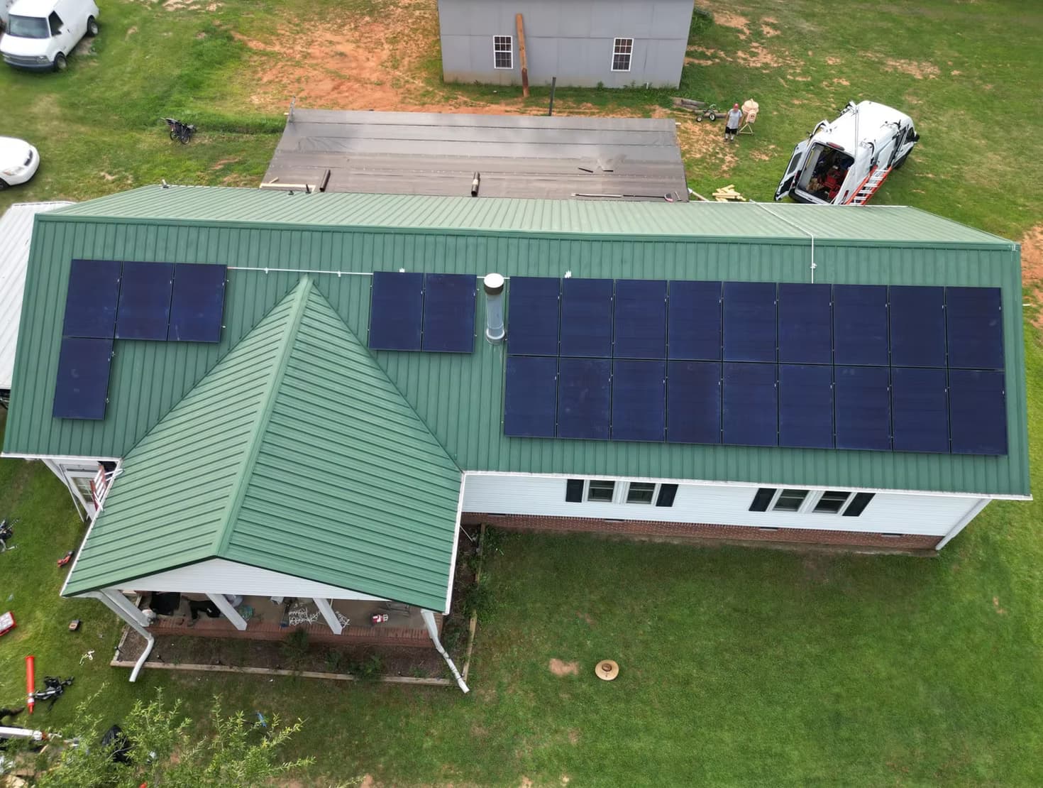 Solar panels on residential home