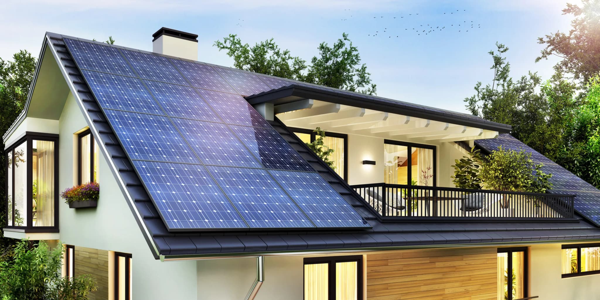 Solar home wide view
